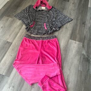 Cuddl Duds Black and Pink Lounge Set